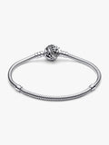Sterling Silver Disney Campanilla Clasp Snake Chain Bracelet