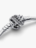 Sterling Silver Disney Campanilla Clasp Snake Chain Bracelet