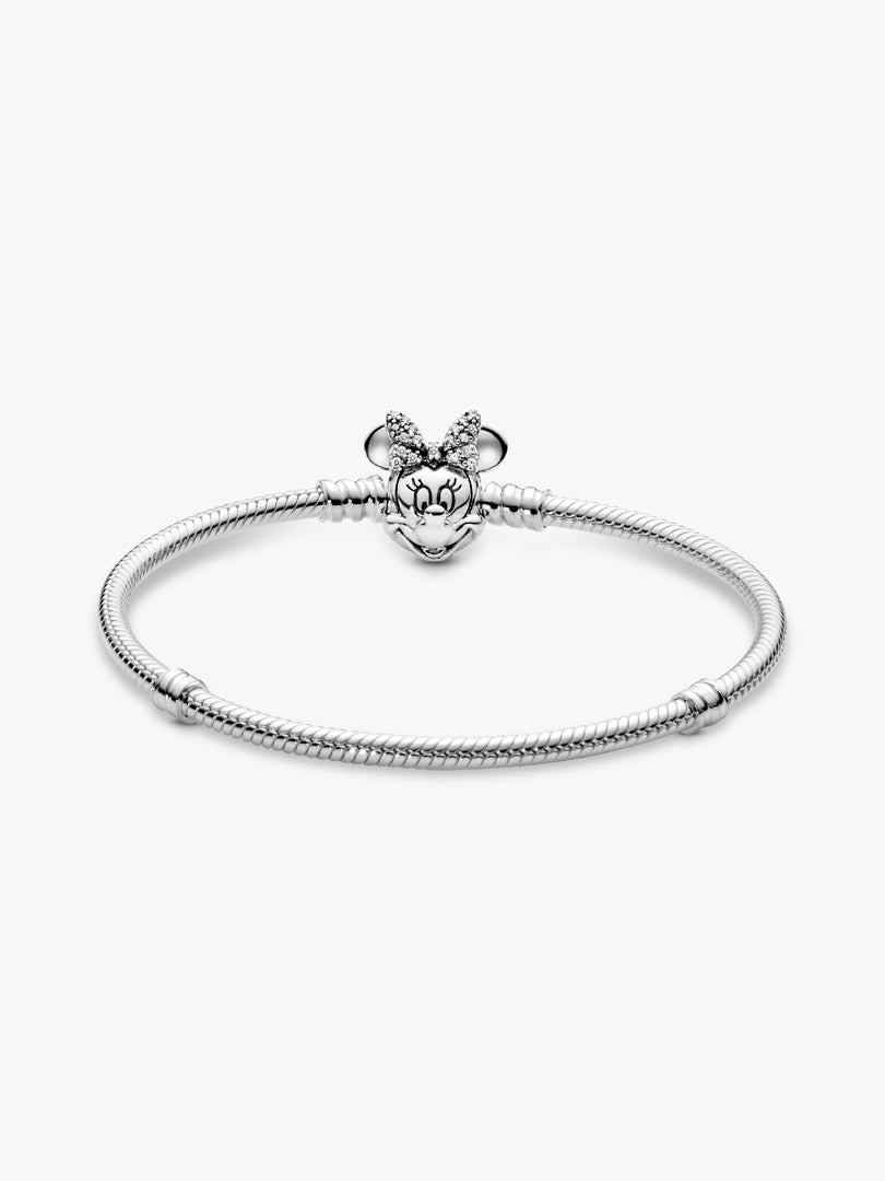 Disney Sparkling Minnie Portrait Sterling Silver Bracelet