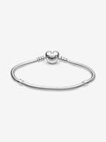 Disney Mickey Mouse Heart Clasp Snake Chain Bracelet
