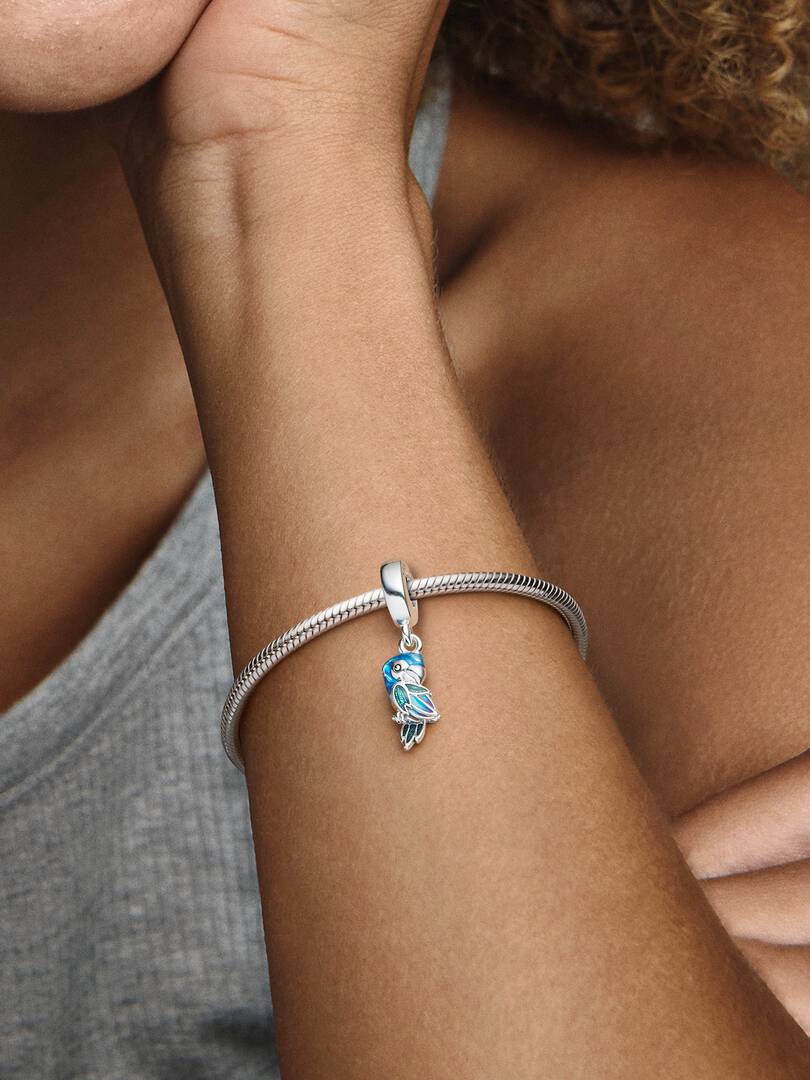 Paradise Jungle Parrot Dangle Charm