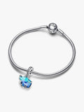 Blue Murano Glass Elephant Charm Pendant