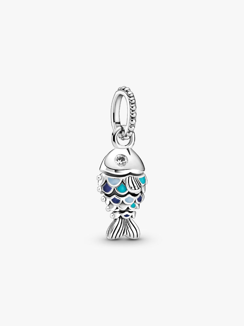 Blue Scales Fish Dangle Charm