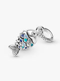 Blue Scales Fish Dangle Charm