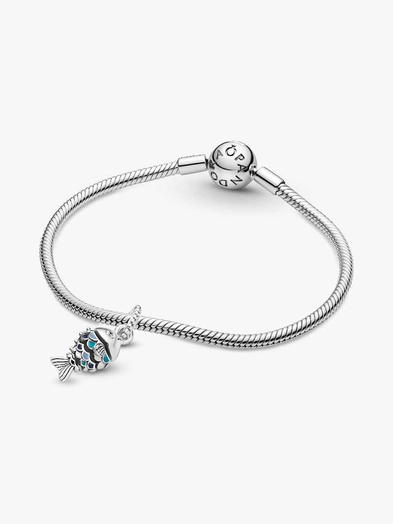 Blue Scales Fish Dangle Charm