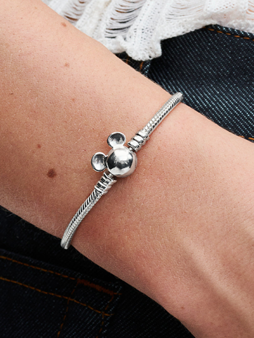 Disney Mickey Mouse Clasp Snake Chain Bracelet